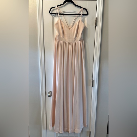 J. Crew Long Drapey Spaghetti Strap Pleated Maxi Dress Size 8 - Picture 2 of 14